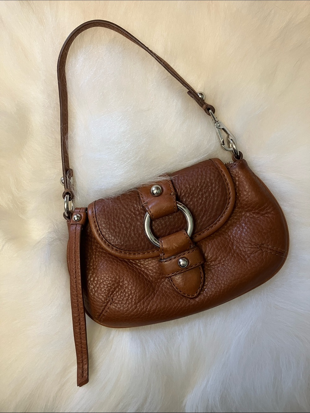 Banana Republic Chestnut Brown Full Grain Cowhide Clutch